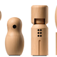 The Teenage Engineering wooden choir dolls photographed on a white background.